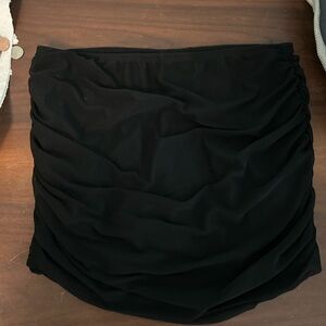 SHEIN Black Ruched Pencil Skirt